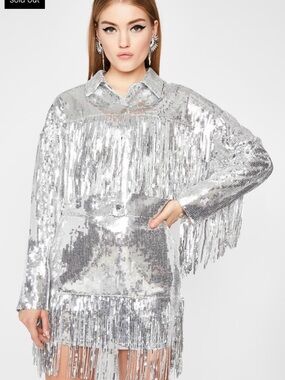 Dolls K*ll Blindin’ Baddie Sequin Fringe Jacket